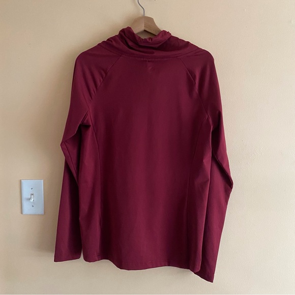 Arc'teryx Varana Shirt Woman Large Maroon Long Sleeve Cowl Neck Pockets Gorpcore - Picture 3 of 13